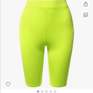 Neon Yellow Biker Shorts